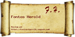 Fontos Herold névjegykártya